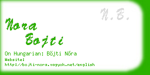 nora bojti business card